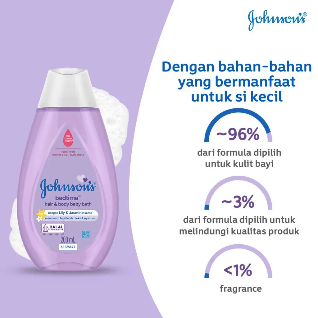 JOHNSON'S Bedtime™ Hair and Body Baby Bath image 3