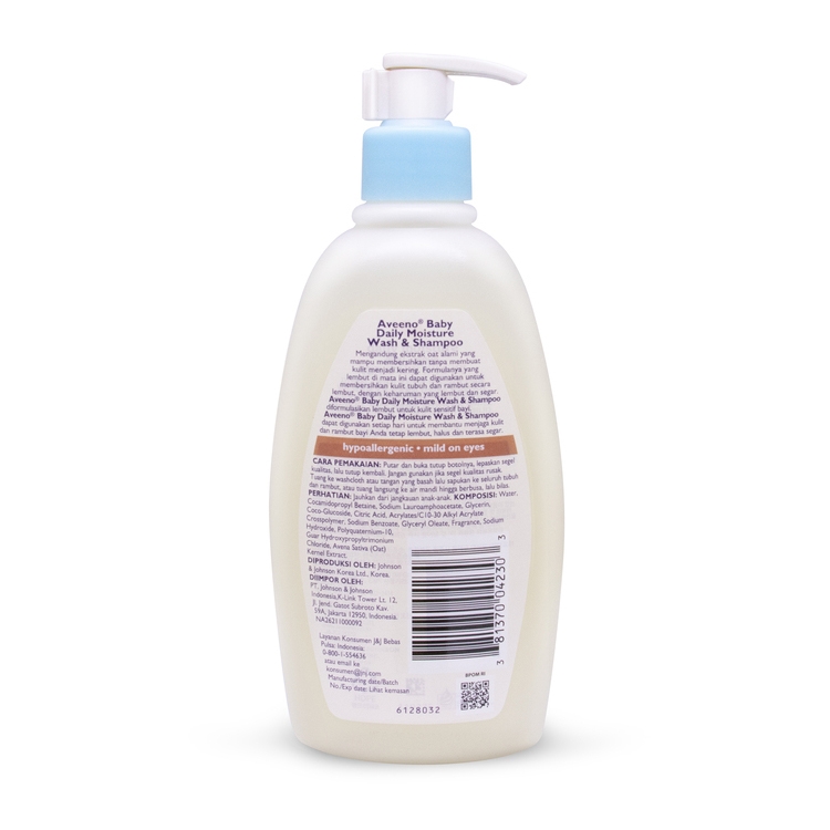 AVEENO® Baby Daily Moisture Wash & Shampoo 354mL image 2