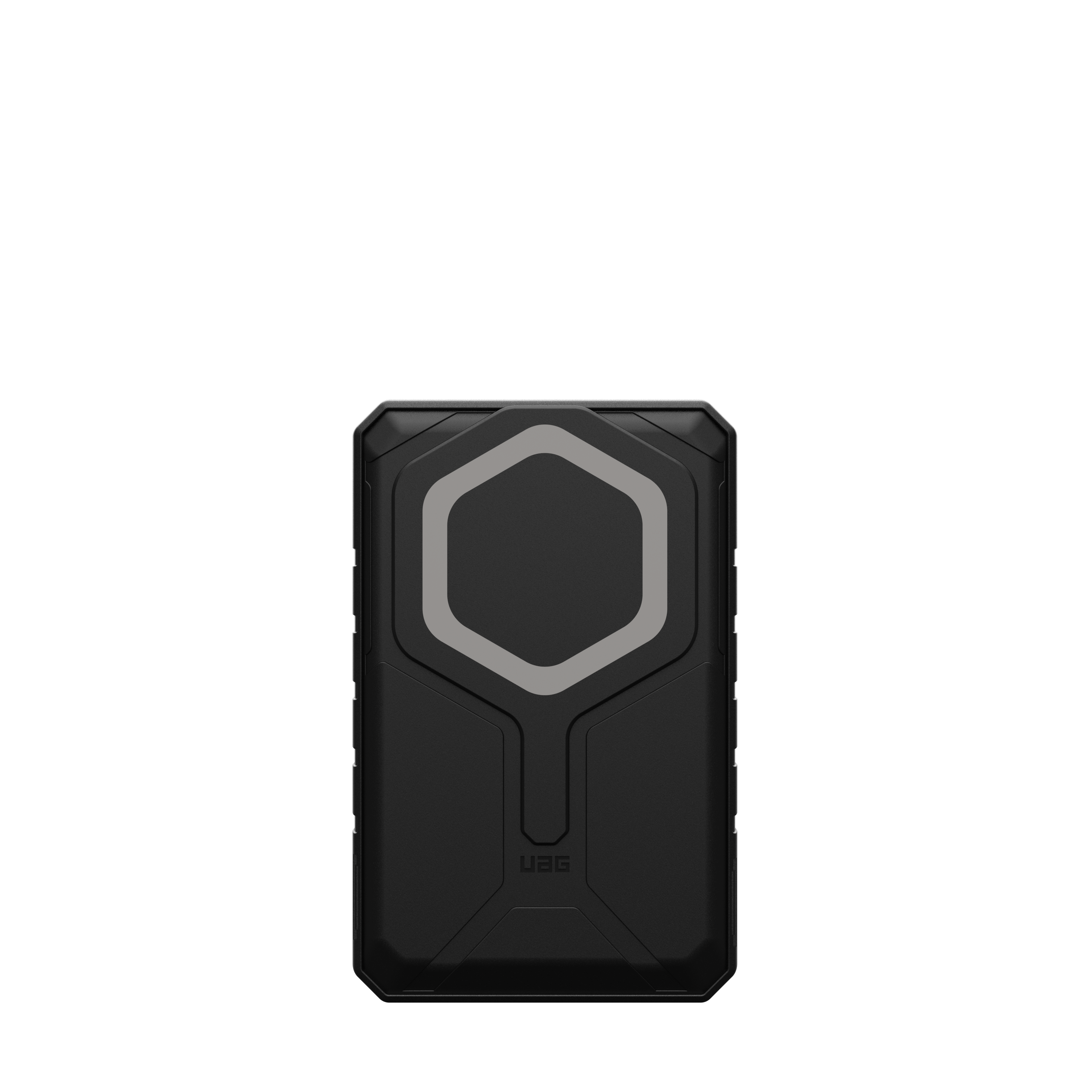 Urban Armor Gear UAG SRGE - Batteria esterna da 10000 mAh 20 W, 2 porte, USB -C, USB, magnetica, wireless, portatile, con supporto, compatibile con iPhone 16, Galaxy S24, nero/grigio