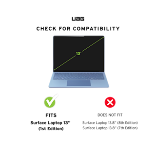 UAG Plyo Series Surface Laptop 1st Edition 13" Case Surface Laptop 1st Edition 13" in Ice detail view