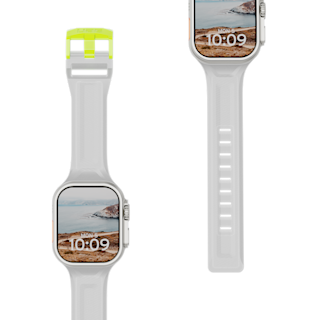 UAG Scout Silicone Strap for Apple Watch Apple Watch case in Smoke/Active Neon