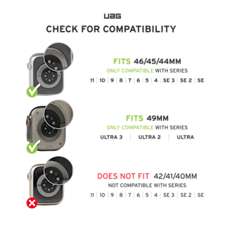 UAG Scout Silicone Strap for Apple Watch Apple Watch case in Smoke/Active Neon detail view