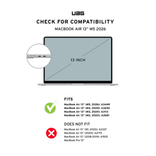 UAG Plyo Series MacBook Air 13" (M5/M4/M3/M2) Case MacBook Air 13" in Ice/Black detail view