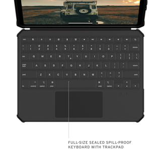 UAG Rugged USB-C Keyboard iPad Air 11" (M3, 7th Gen, 2025) Folio Case iPad Air 11" (M3, 7th Gen, 2025) in Black