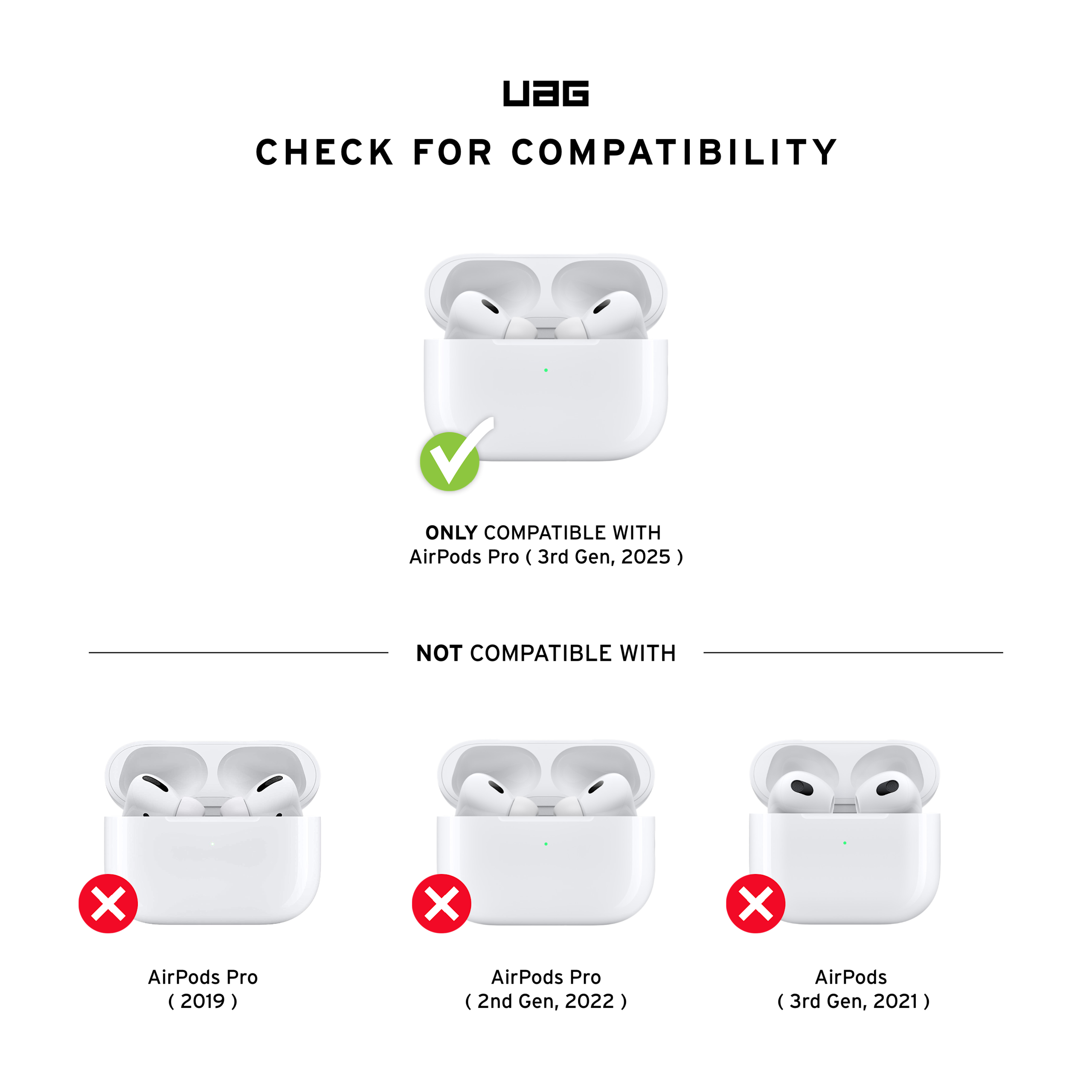 UAG AirPods Pro 3rd Gen 2025 Secure Latch & Military Drop