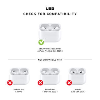 UAG Monarch Case for AirPods Pro (3rd Gen, 2025) AirPods Pro (3rd Gen) in Black/Silver detail view