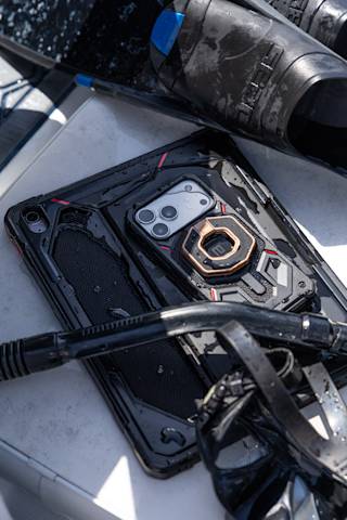 UAG Phone Recovery Pouch made with DRYOUT® Active Moisture-Removal Technology™ Backpacks case in Black lifestyle view