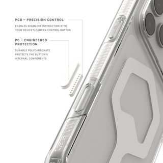 UAG Plyo iPhone 18 Pro Max Case iPhone 18 Pro Max in Ice/White detail view