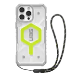 iPhone 16 Pro Max - Pathfinder Clear MagSafe Active Neon Case + Black Neon Lanyard