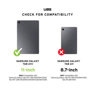 UAG Glass Screen Protector Shield for Samsung Galaxy Tab A11+ Plus 11" Tab A11+ Plus 11" case in Clear detail view