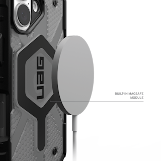UAG Pathfinder Clear iPhone 16 Case iPhone 16 in Ash/Black detail view