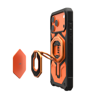 UAG Metal Hexagon Sticker (2 Pack) Magnetic Sticker case in Orange detail view