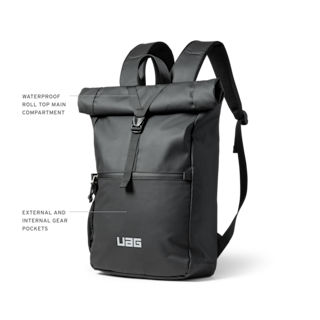 UAG 18L Rolltop Backpack with DRYOUT® Active Moisture-Removal Technology™ Backpacks case in Black