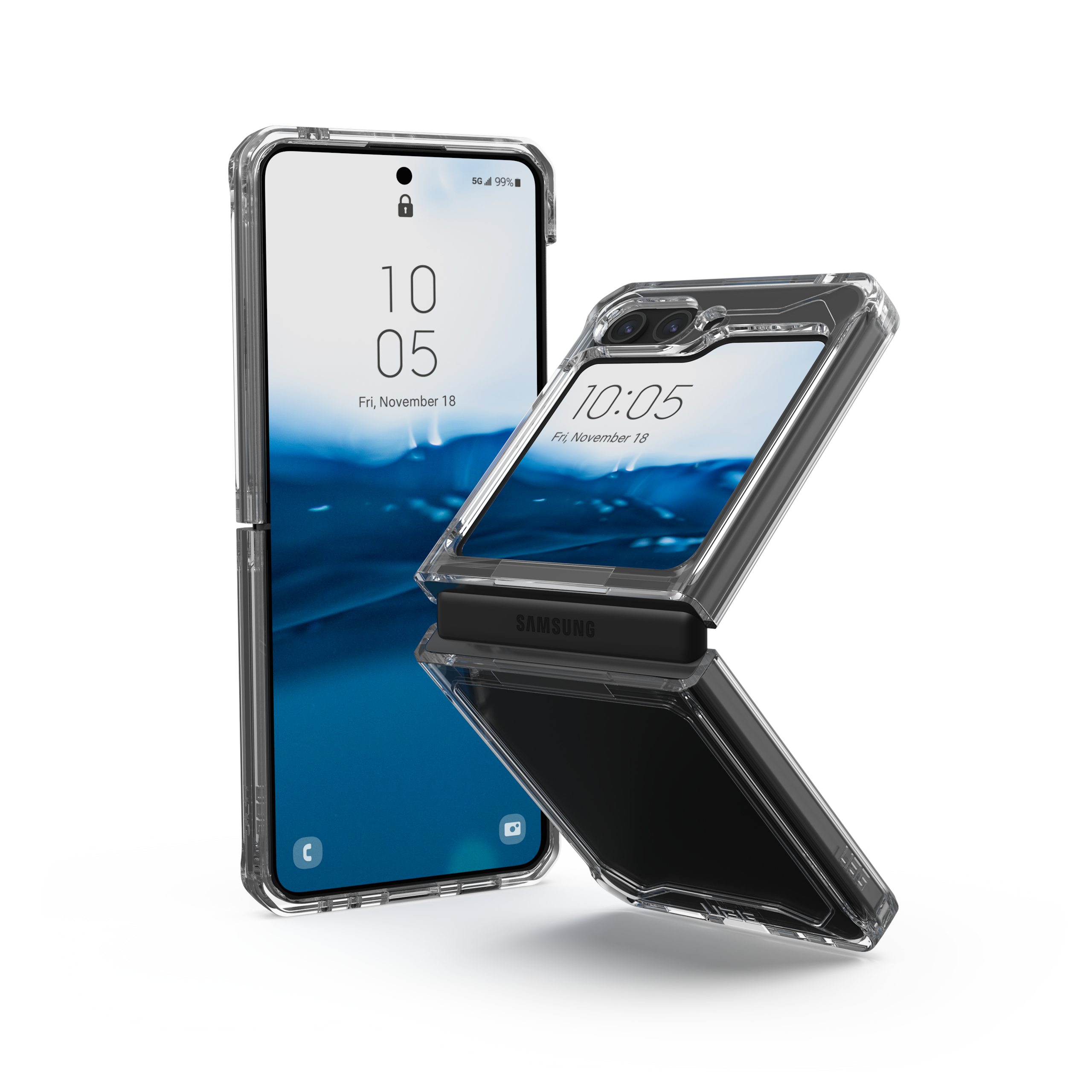 Galaxy Z Flip5 (2023) Case Clear Open Hinge Plyo UAG | Urban Armor
