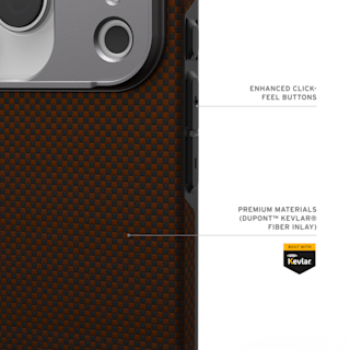 UAG Fibr Armr iPhone 17 Pro Case iPhone 17 Pro in Orange/Charcoal