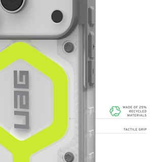 UAG Pathfinder Clear iPhone 18/17 Pro Case iPhone 18 Pro in Active Neon detail view