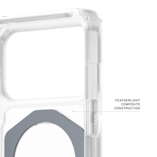 UAG Plasma XTE iPhone 18/17 Pro Case iPhone 18 Pro in Clear/Titanium detail view