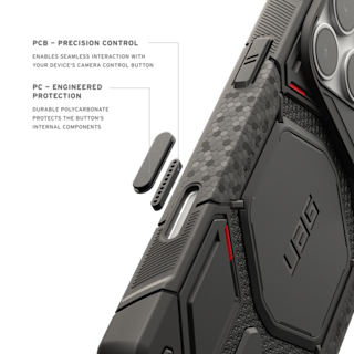 UAG Monarch Pro Kevlar iPhone 18 Pro Case iPhone 18 Pro in Kevlar® Black detail view