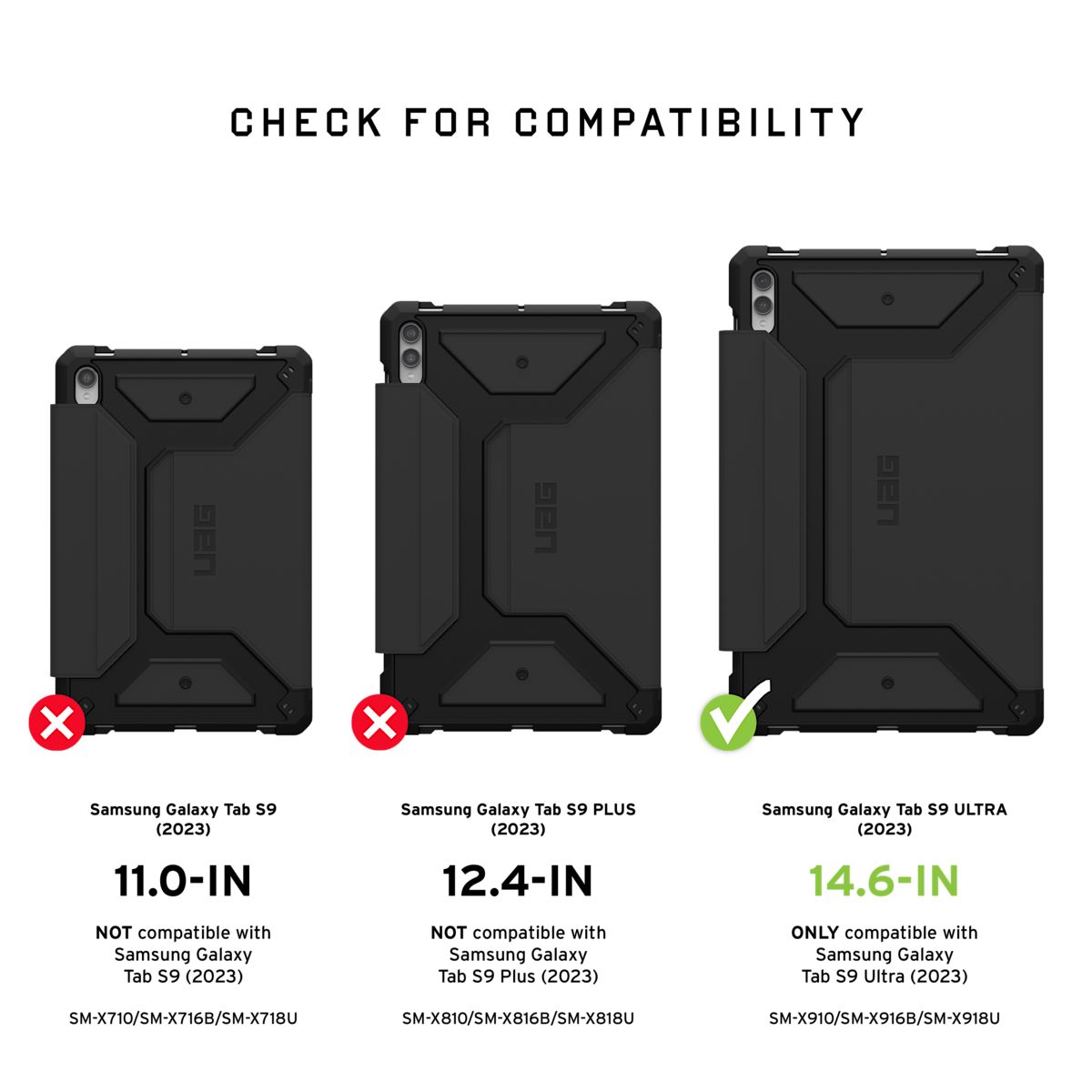 Galaxy Tab S9 Ultra 14.6-inch Folio Kickstand Case Protective