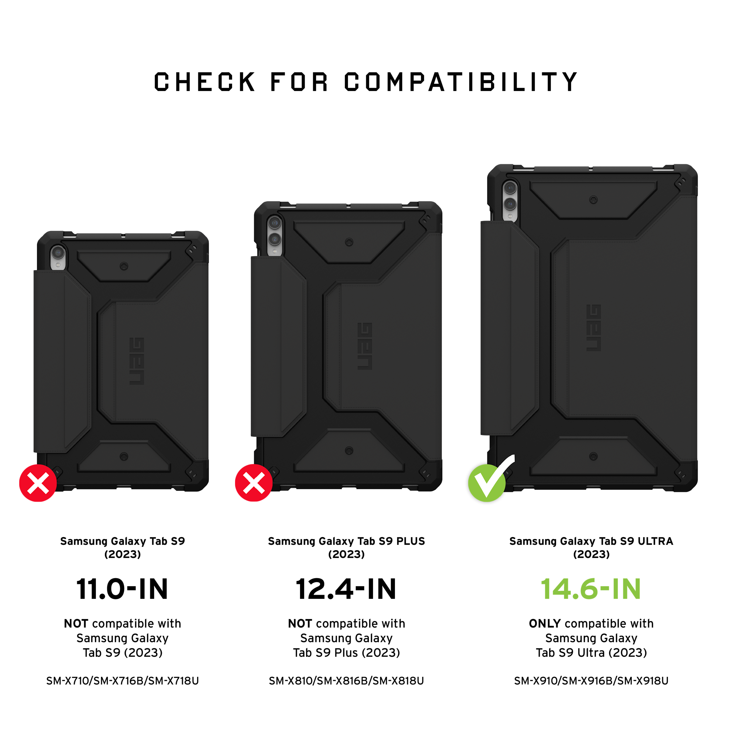 Galaxy Tab S9 Ultra 14.6-inch Folio Kickstand Case Protective