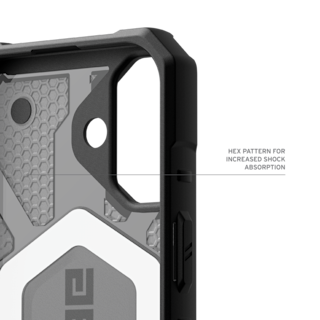 UAG Pathfinder Clear iPhone 16 Case iPhone 16 in Ash/Black detail view
