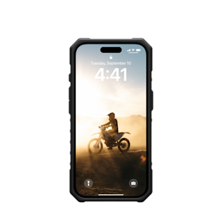 UAG Pathfinder Clear iPhone 16 Case iPhone 16 in Ash/Black detail view