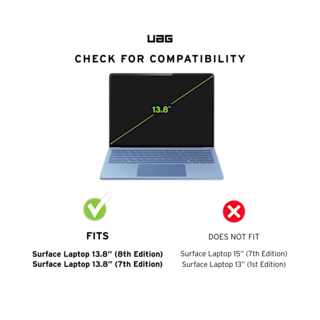 UAG Essential Armor Surface Laptop (8/7th Edition) 13.8" Case Surface Laptop 8/7th Edition 13.8" in Ice detail view