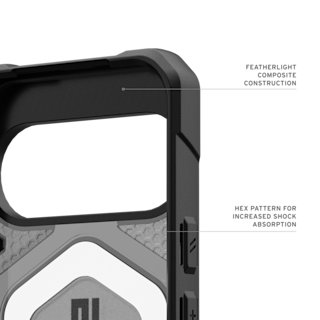UAG Pathfinder Clear Pixel 11 Case Pixel 11 in Ash/Black