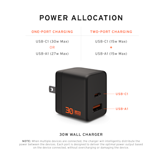 UAG SRGE (US) 30W 2 Port Wall Charger Wall Chargers case in Black