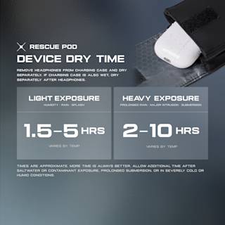 UAG Wireless Earbud Rescue Pouch with DRYOUT® Active Moisture-Removal Technology™ AirPods Pro (3rd Gen) case in Black deta...