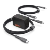 65W 3-Port Wall Charger with Two 6ft Cables Bundle