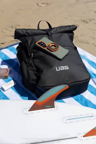 UAG 18L Rolltop Backpack with DRYOUT® Active Moisture-Removal Technology™ Backpacks case in Black lifestyle view
