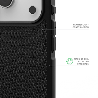 UAG Metropolis LT iPhone 17 Pro Case iPhone 17 Pro in Kevlar® Black detail view