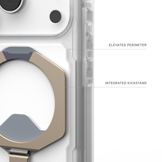 UAG Plasma XTE iPhone 18/17 Pro Case iPhone 18 Pro in Clear/Titanium detail view