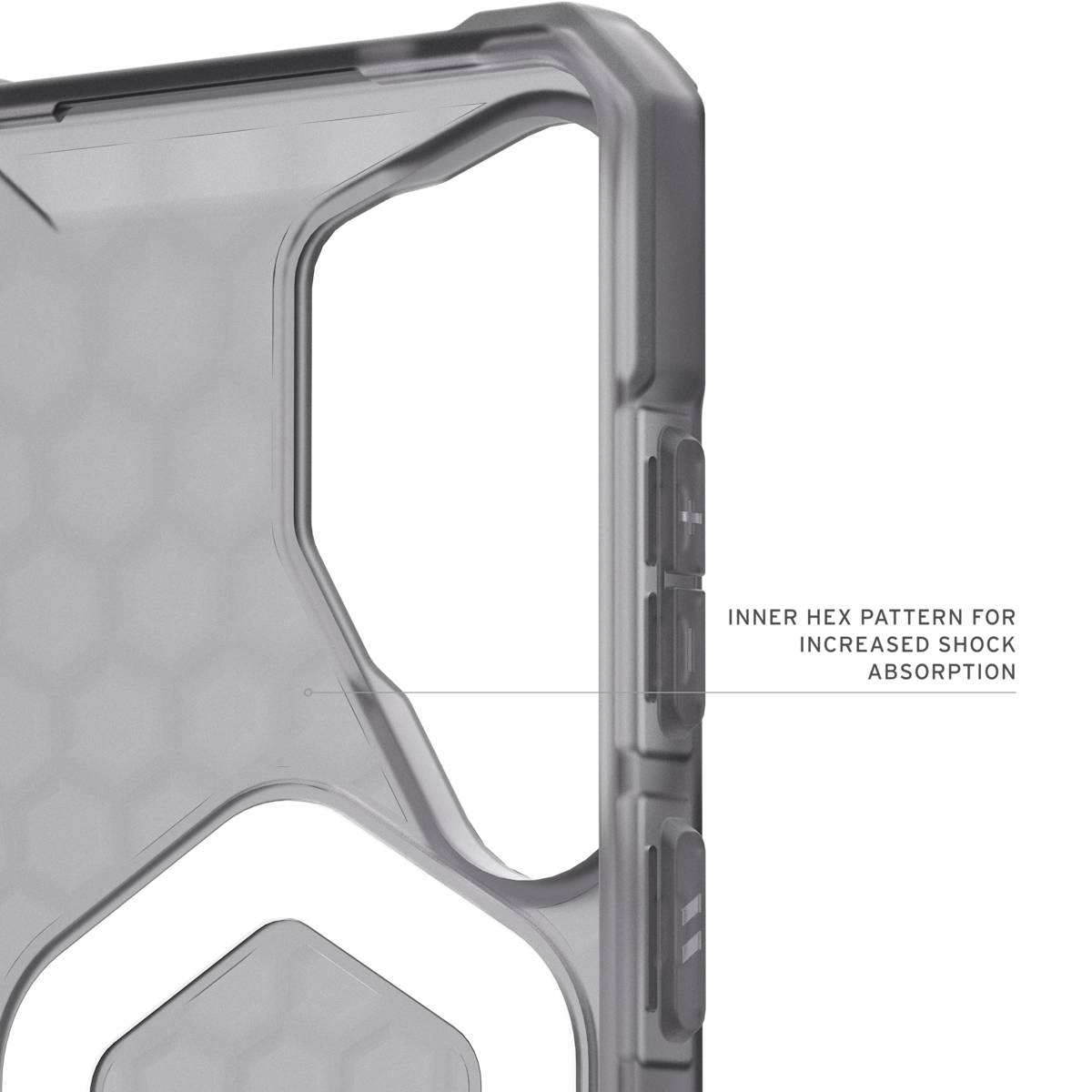 Приподнятая рамка камеры и увеличенные тактильные кнопки чехла UAG Essential Armor для Samsung Galaxy S26 Ultra