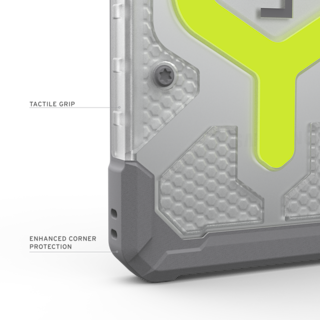 UAG Galaxy S26 Ultra - Pathfinder Clear Case + Lanyard Wrist Tether Lanyard in Active Neon Case + Active Neon Lanyard