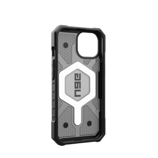UAG Pathfinder Clear iPhone 15 Case iPhone 15 in Ash detail view