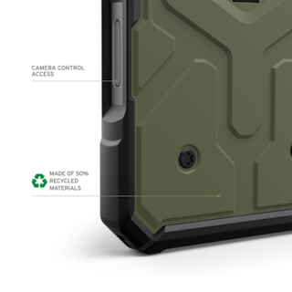 UAG Pathfinder iPhone 16 Pro Max Case iPhone 16 Pro Max in Olive Drab detail view