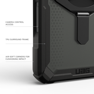 UAG Plasma XTE iPhone 18/17 Pro Max Case iPhone 18 Pro Max in Black/Pop Orange detail view