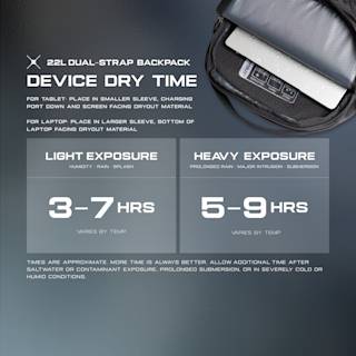 UAG 22L Backpack with DRYOUT® Active Moisture-Removal Technology™ Backpacks case in Black detail view