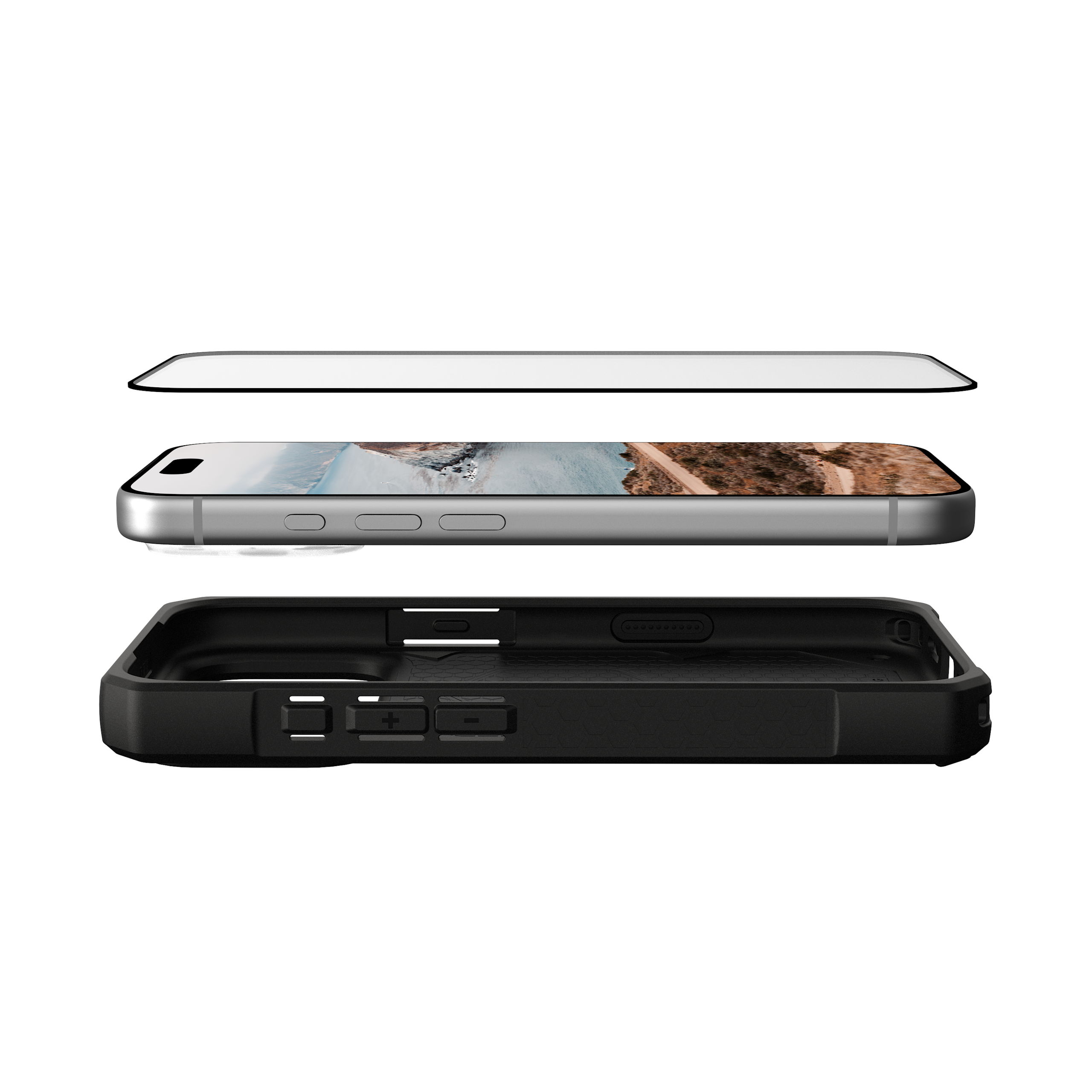 UAG Glass Screen Protector Shield for iPhone 17 Pro Scratch