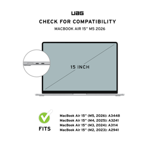 UAG Plyo Series MacBook Air 15" (M5/M4/M3/M2) Case MacBook Air 15" in Ice/Black detail view