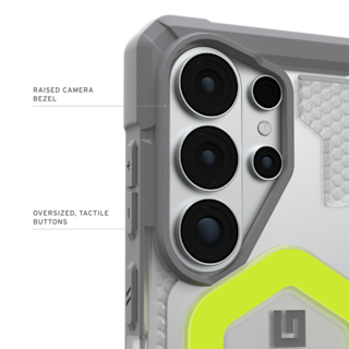 UAG Galaxy S26 Ultra - Pathfinder Clear Case + Lanyard Wrist Tether Lanyard in Active Neon Case + Active Neon Lanyard