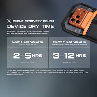 UAG Phone Recovery Pouch made with DRYOUT® Active Moisture-Removal Technology™ Backpacks case in Black detail view