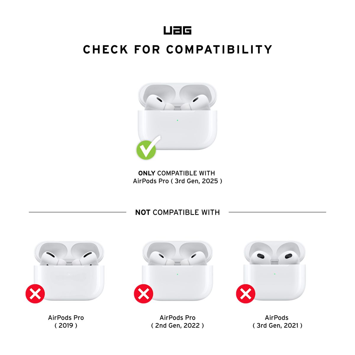 UAG AirPods Pro 3rd Gen 2025 Secure Latch & Military Drop