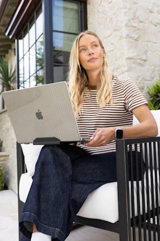 UAG Essential Armor MacBook Pro 14" (M5/M4/M3 Max & Pro) Case MacBook Pro 14" in Ice lifestyle view