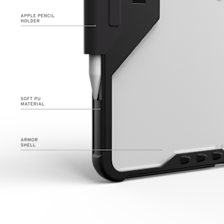 UAG Plyo LT iPad Air 13" (M2, 1st Gen, 2024) Folio Case iPad Air 13" (M2, 1st Gen, 2024) in Ice/Black