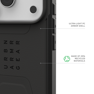 UAG Civilian iPhone 18/17 Pro Case iPhone 18 Pro in Black detail view