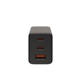 UAG 65W 3-Port Wall Charger with Two 6ft Cable Bundle Power Cable case in Black detail view