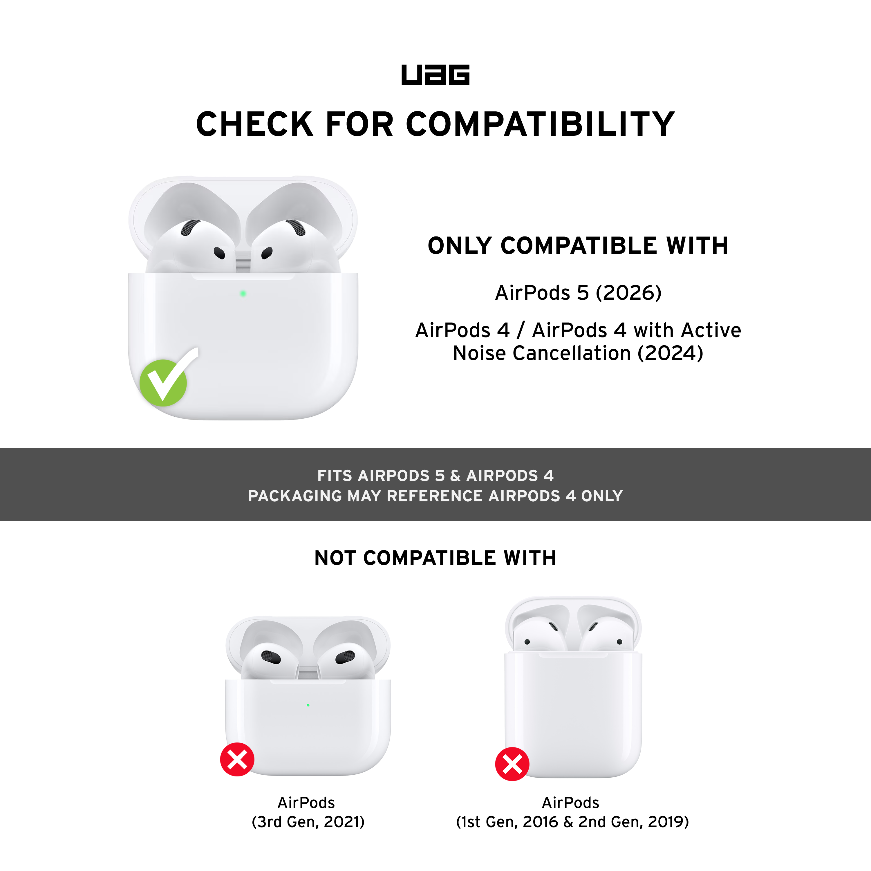 AirPods (4th Gen, 2024) with Active Noise Cancellation Case Clear